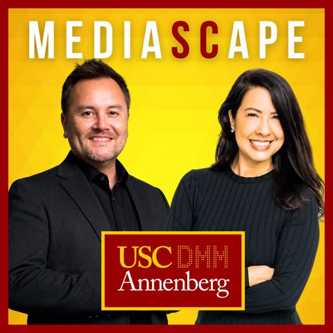 MEDIASCAPE podcast cover art with Joseph Itaya and Anika Jackson